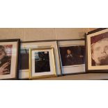 Selection of framed and glazed pictures and prints ( jazz related )