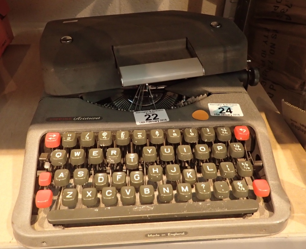 Cased Empire Aristocrat typewriter