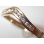 18ct diamond wishbone ring size O RRP £800.
