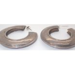 Pair of 925 silver hoop earrings D: 45 mm