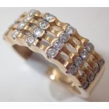 18ct gold twenty six diamond heavy half eternity ring size L RRP £1500.