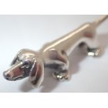 Small silver Dachshund charm