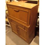 Teak bureau with fitted interior