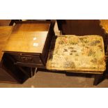 Oak Chippy brand telephone table with upholstered seat