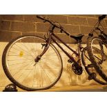 Giant maroon X500 ladies mountain bike with quick release wheels