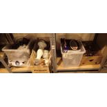 Five boxes of household crockery ornamental and glassware