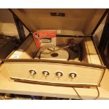 Vintage Pye model 1005 record player with stereophonic projection system complete with handbook