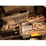 Quantity of DVDs and CDs and LPs various subjects including films childrens etc