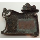 Art Nouveau bronze dish A/F