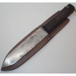 Early 20thC throwing knife with rosewood handle blade L: 13 cm