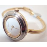 Genuine Gucci gold plated bangle wristwatch