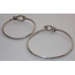 Two 925 silver bangles adult and child