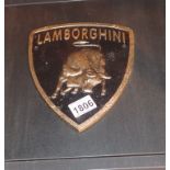 Cast iron Lamborghini sign L: 22 cm