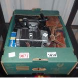 Box of vintage cameras