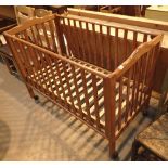 Childs cot with single drop side