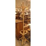 Modern beech hat and coat stand