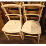 Pair of white bedroom chairs