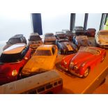 Selection of model diecast cars various scales and makers ( four plastic )