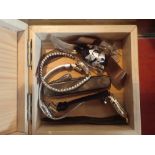 Box of wristwatches and penknife etc