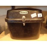 Small Rickman motorcycle top box black with key 30 x 30 x 30 cm