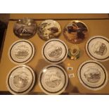 Six limited edition Middlewich plates and three others