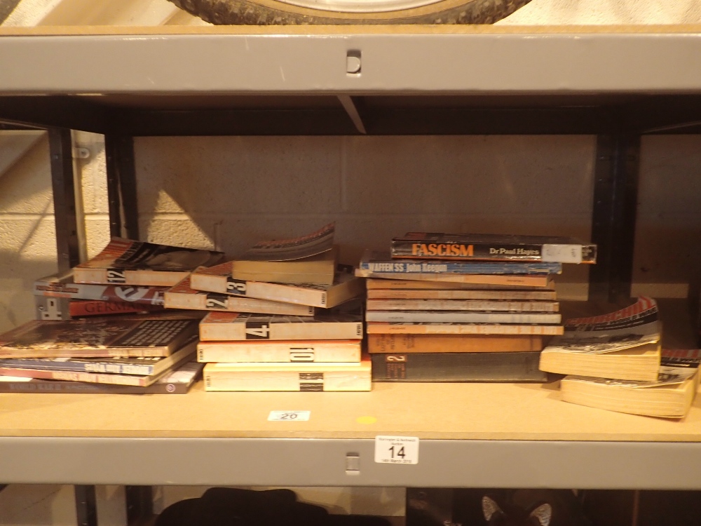 Shelf of mixed war books