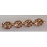 14K gold knot bar brooch