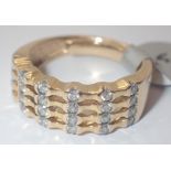 18ct gold twenty four diamond set fancy