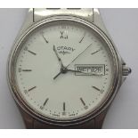 Rotary gents stainless steel wristwatch