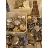 Tray of mixed size pocket watch cases cr