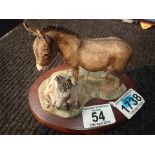 Border Fine Arts sculptures JH 85 Jonny and Penny and A 2691 Highland Mare and Foal