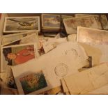 Small quantity of cigarette cards tea cards and stamps