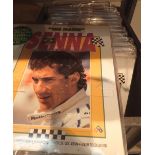 Fifteen sealed and new packs of collectors cards and album The Magic of Senna ( Ayrton Senna F1