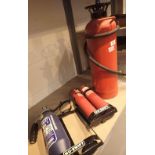 Two Nu Swift fire extinguishers and two charges