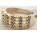 18ct gold fancy diamond set ring size L approximately 0.60ct RRP £1600.