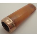 9ct gold mounted cheroot holder