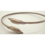 9ct gold dolphin bangle 6.