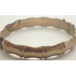 9ct gold bamboo bangle 12.