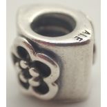 Genuine Pandora flower screw on charm