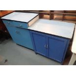 Two 1960s kitchen cupboards largest 79 x 47 x 93 cm H