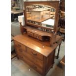 Mahogany dressing table with mirror