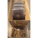 Four boxes of copper coins