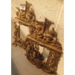 Two cast iron photo frames with cherubs in a sailing boat