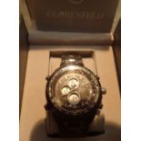 New and boxed old stock Globenfeld wristwatch with ceramic bracelet