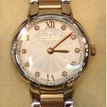 Boxed new old stock boxed ladies stainless steel Dreyfuss and Co wristwatch with booklet RRP £675.