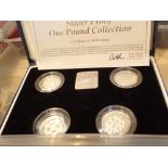 1994 - 1997 UK silver proof £1 collection from The Royal Mint