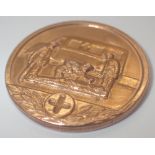 9ct gold medal featuring a medical scene