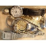 Box of mixed wristwatches including Rotary