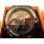 Boxed new old stock Hugo Boss gents wristwatch on a leather strap CONDITION REPORT: