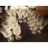 Quantity of mixed crystal drinking glasses